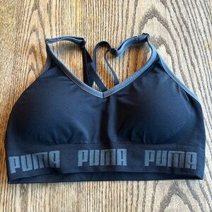 Size small black and grey Puma sports bra with pads!